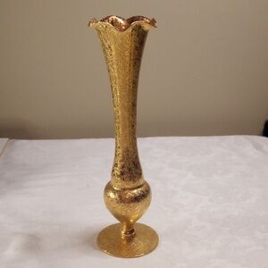 Lotus 22 karat glass bud vase